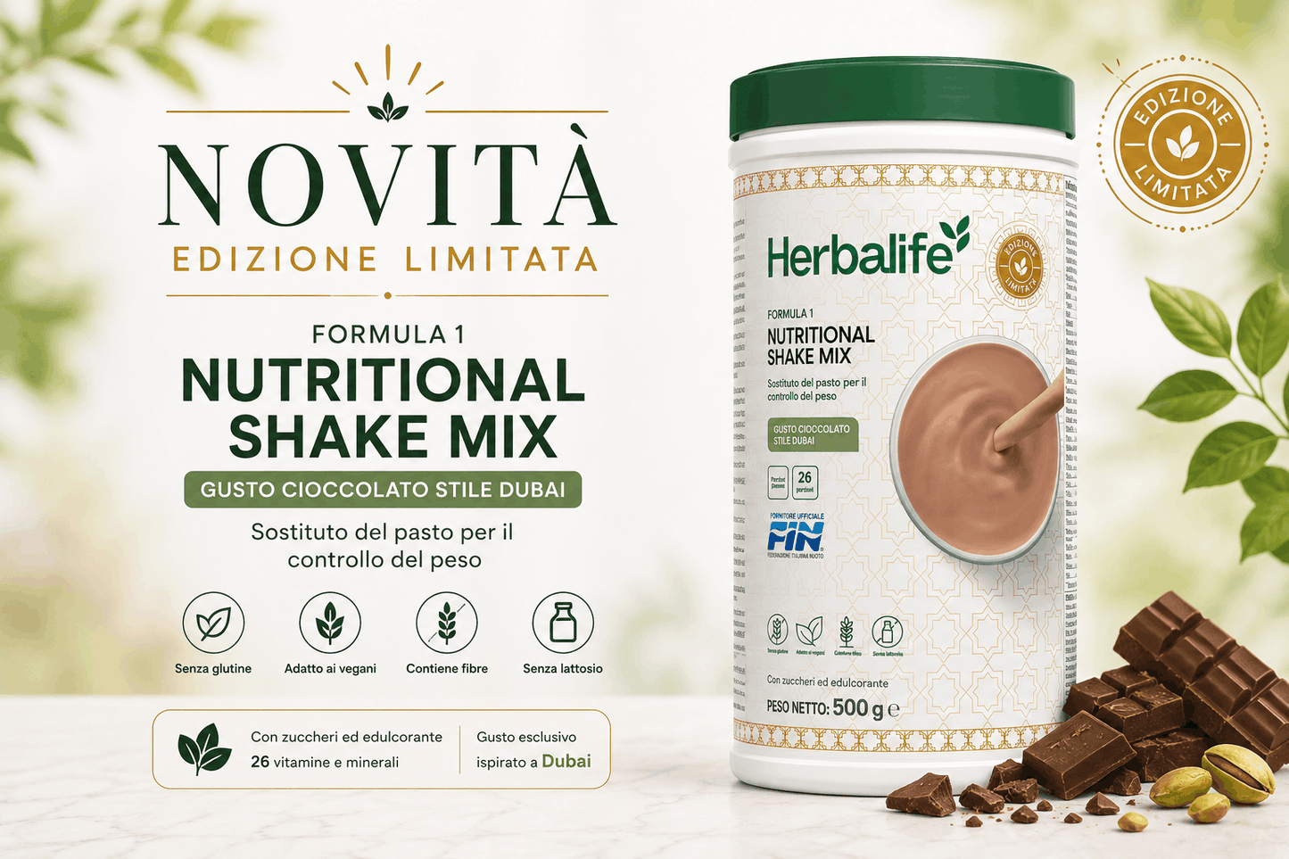 Formula 1 Nutritional Shake Mix gusto cioccolato stile dubai 500 g