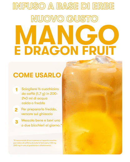 Infuso a base di erbe - Nuova formulazione - Gusto Mango e dragonfruit 102g